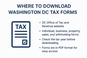 where to download Washington DC tax forms